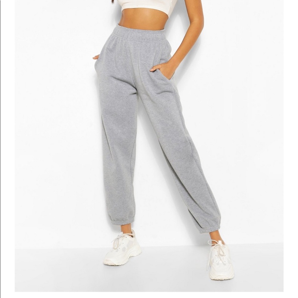 Grey high waisted oversized jogger - never worn